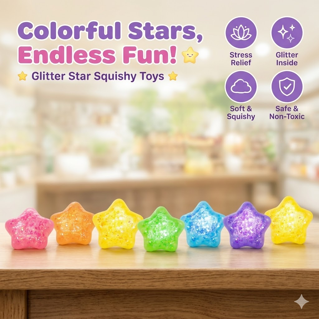 Wedding Superstar - Viral Glitter Star Toy: Clear Maltose