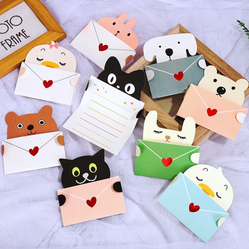 Wedding Sutra - 9pcs Cartoon Gift Card Folded Envelope