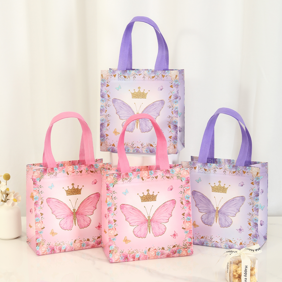Wedding Event Supply - 4pcs Mixed Butterfly Graphic Gift Bag,