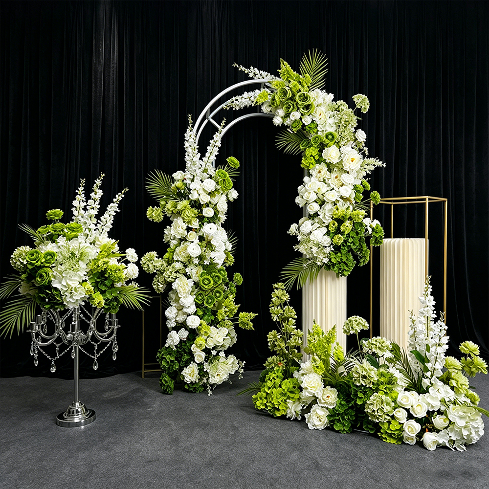 Luxury White Green Arrangement - مراجعة Wedding Event Supply وسعره