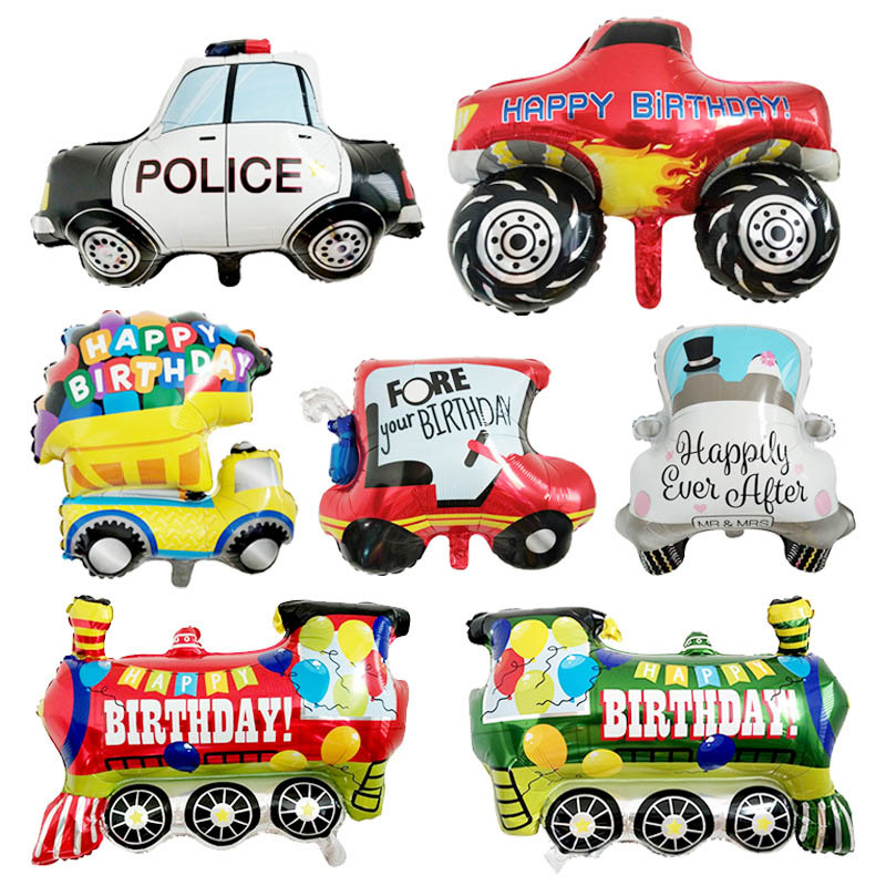 1PC Cartoon Car Balloons Fire  - مراجعة Wedding Qq وسعره