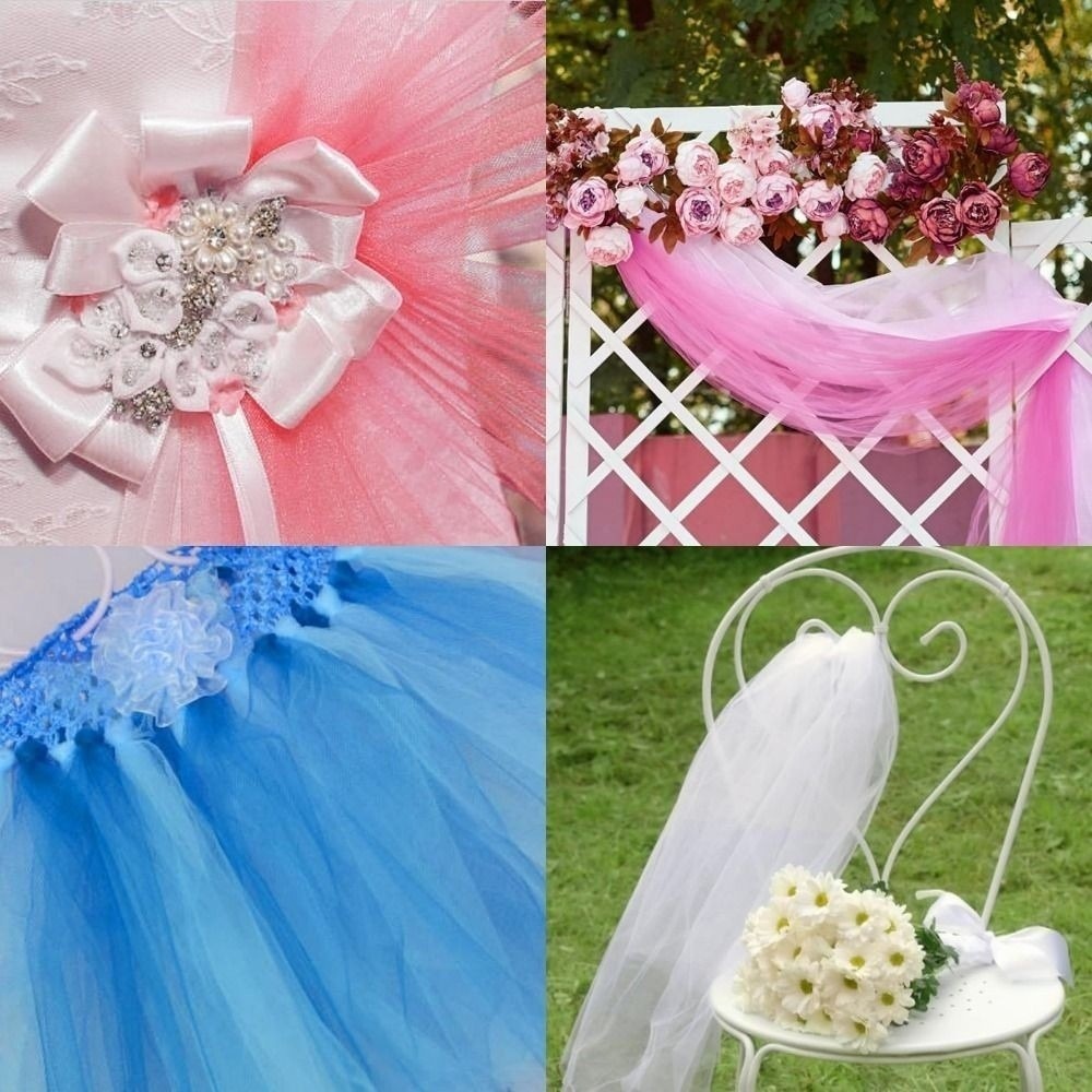 Multi-clolor Tulle Mesh Ribbon - مراجعة Wedding Backdrop Curtain وسعره