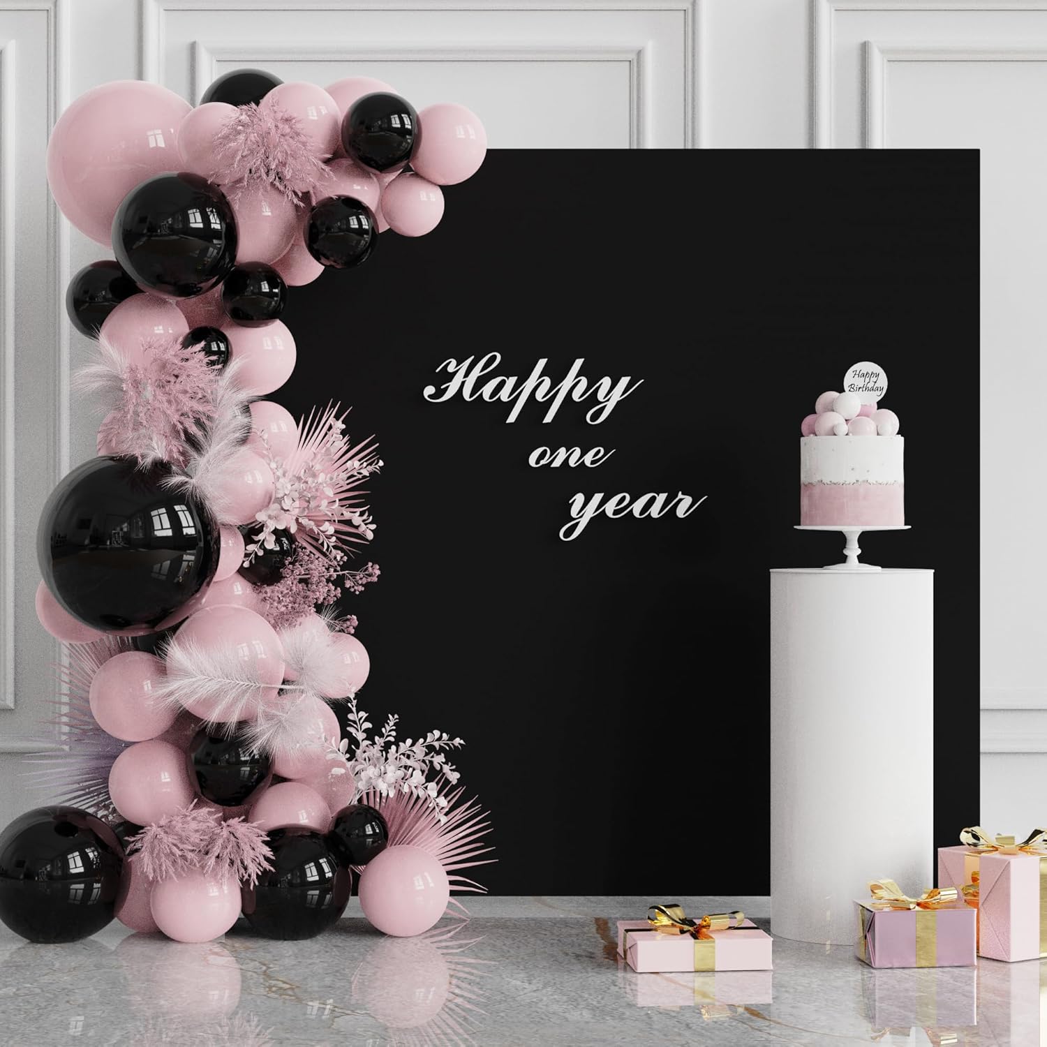 Black Spandex Square Arch Cove - مراجعة Wedding Backdrop Curtain وسعره