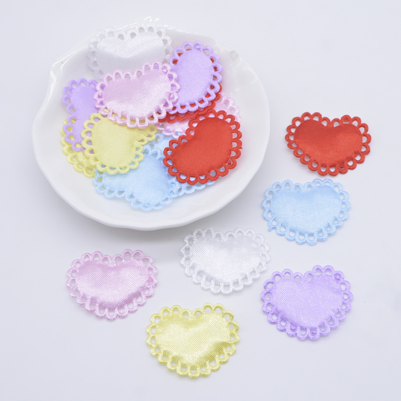 50Pcs 29*24mm Heart Cloth Padd - مراجعة Wedding Superstar وسعره
