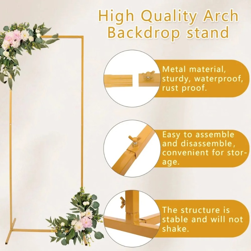 Wedding Arch 6.6FT X 6.6FT Squ - مراجعة Wedding Balloon Arch وسعره