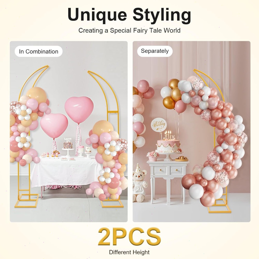 2Pcs Curved Wedding Arch Backd - مراجعة Wedding Balloon Arch وسعره