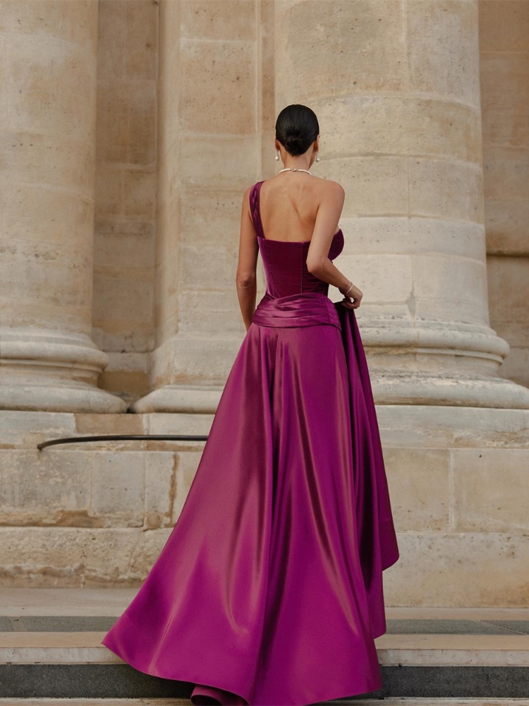 Elegant One Shoulder A Line Ev - مراجعة Wedding Qb وسعره