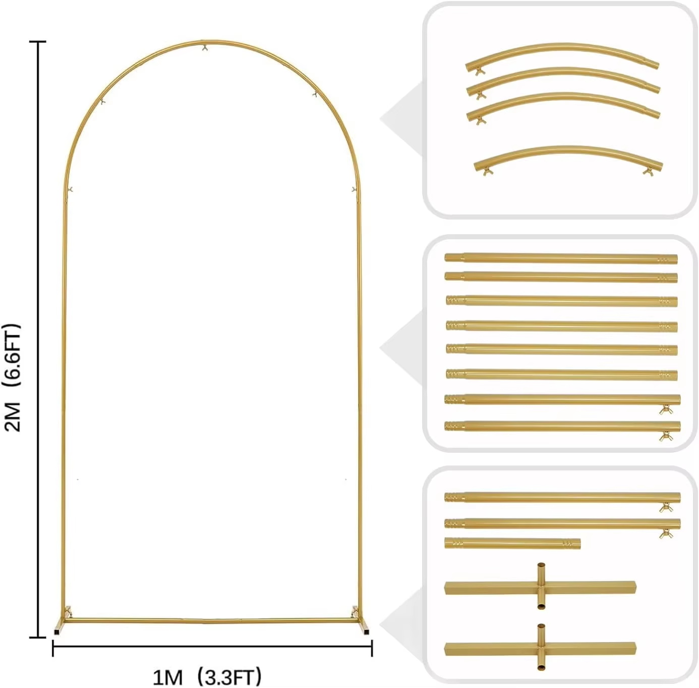 Metal Gold Wedding Arch Stand  - مراجعة Wedding Balloon Arch وسعره