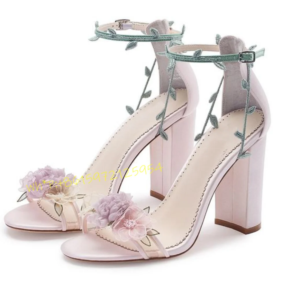 Purple Flowers Thick Heel Sand - مراجعة Wedding Fx وسعره