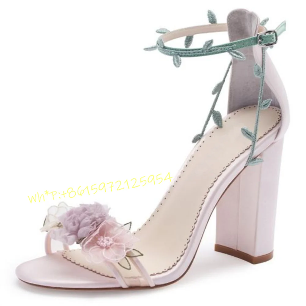 Purple Flowers Thick Heel Sand - مراجعة Wedding Fx وسعره