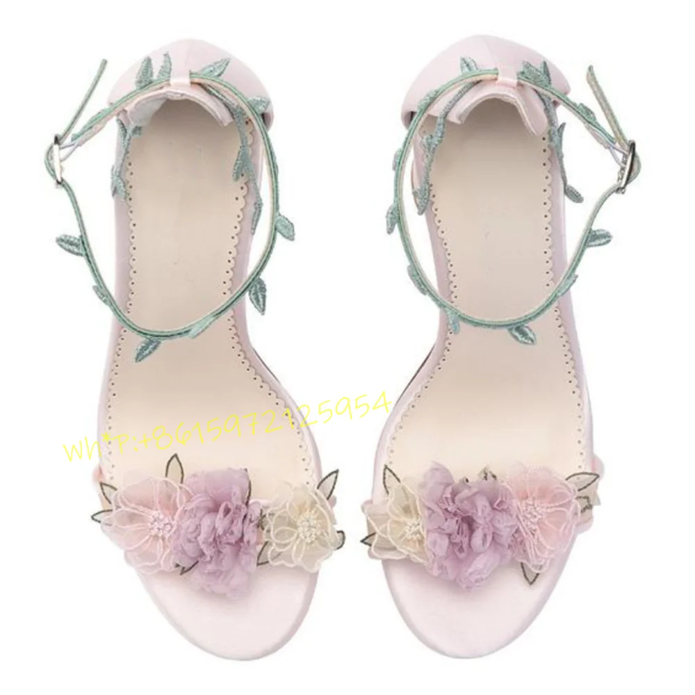 Purple Flowers Thick Heel Sand - مراجعة Wedding Fx وسعره
