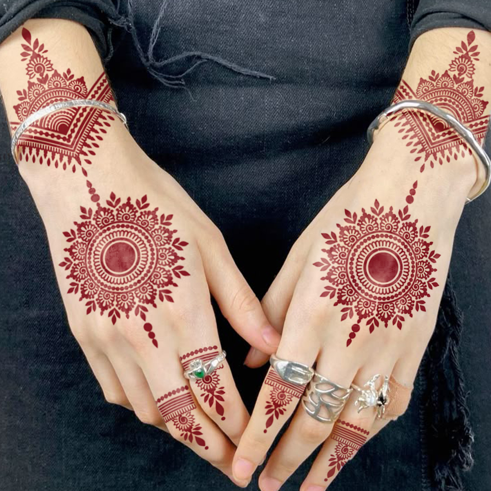 Red Lace Henna Waterproof Temp - مراجعة Wedding Sutra وسعره