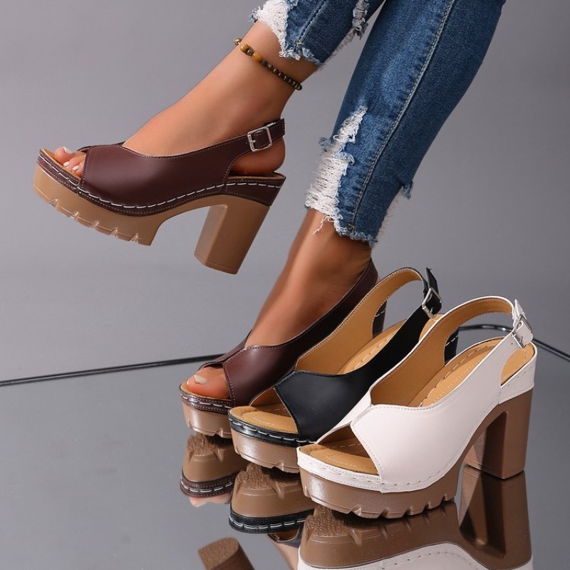 Women's Sandals Chunky High He - مراجعة Wedding Fx وسعره