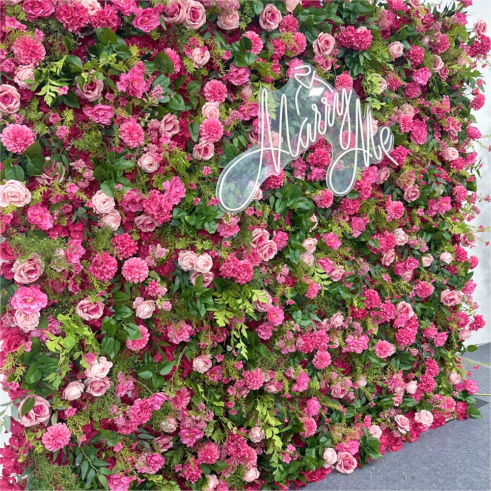 Uflower 5D Pink Rose Penoy Gre - مراجعة Wedding Backdrop Curtain وسعره
