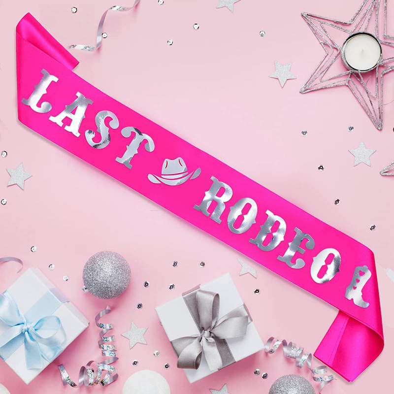 1Pcs Last Rodeo Sash Bachelore - مراجعة Bride Tribe Sash وسعره