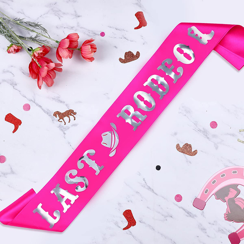 1Pcs Last Rodeo Sash Bachelore - مراجعة Bride Tribe Sash وسعره