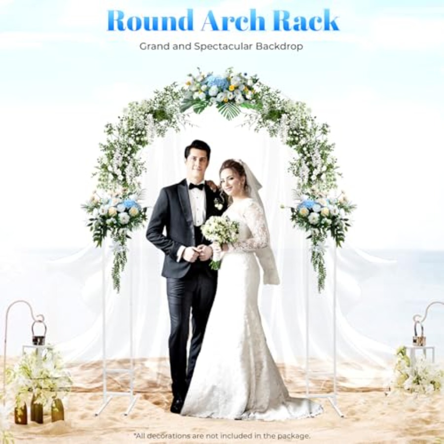 7.2ft metal wedding arch with  - مراجعة Wedding Balloon Arch وسعره