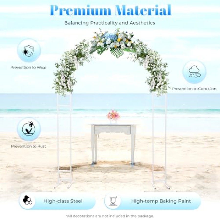 7.2ft metal wedding arch with  - مراجعة Wedding Balloon Arch وسعره