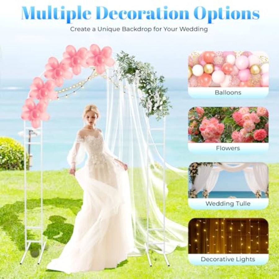 7.2ft metal wedding arch with  - مراجعة Wedding Balloon Arch وسعره