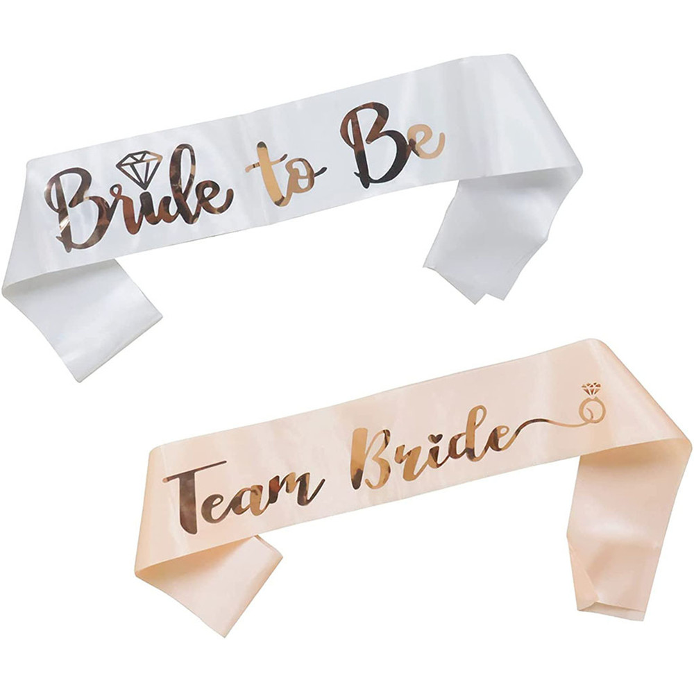 1Set Rose Gold Team Bride To B - مراجعة Bride Tribe Sash وسعره