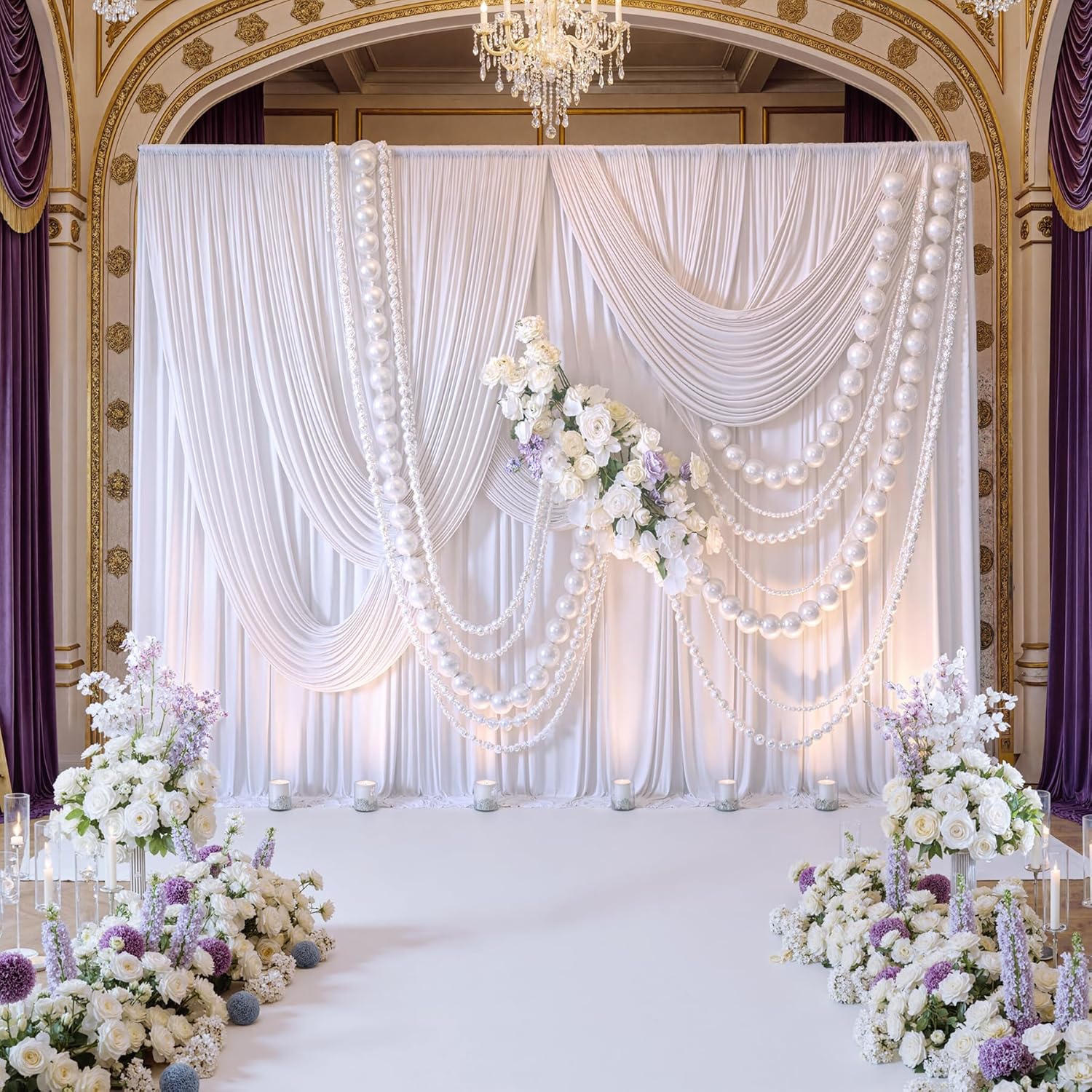 White Backdrop Curtains 10x10  - مراجعة Wedding Backdrop Curtain وسعره