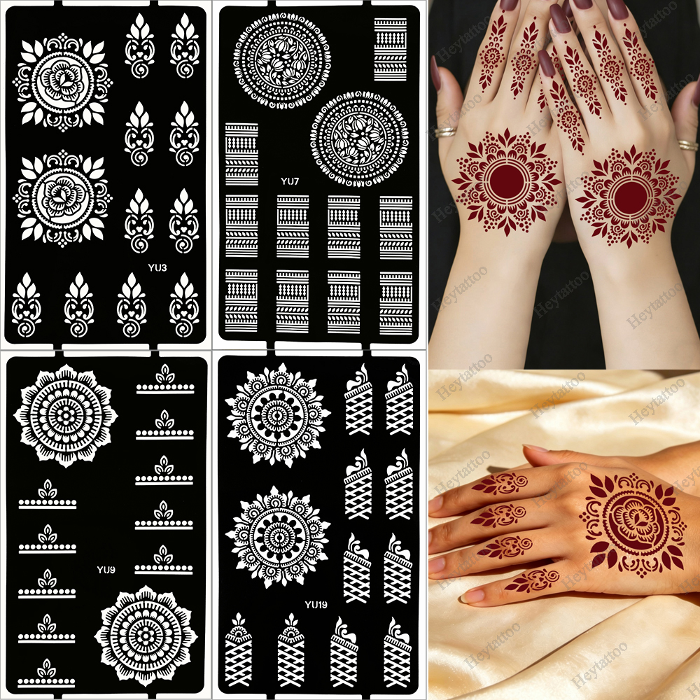 1pc Flower Tattoo Stencils Man - مراجعة Wedding Sutra وسعره