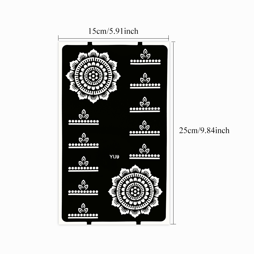 1pc Flower Tattoo Stencils Man - مراجعة Wedding Sutra وسعره