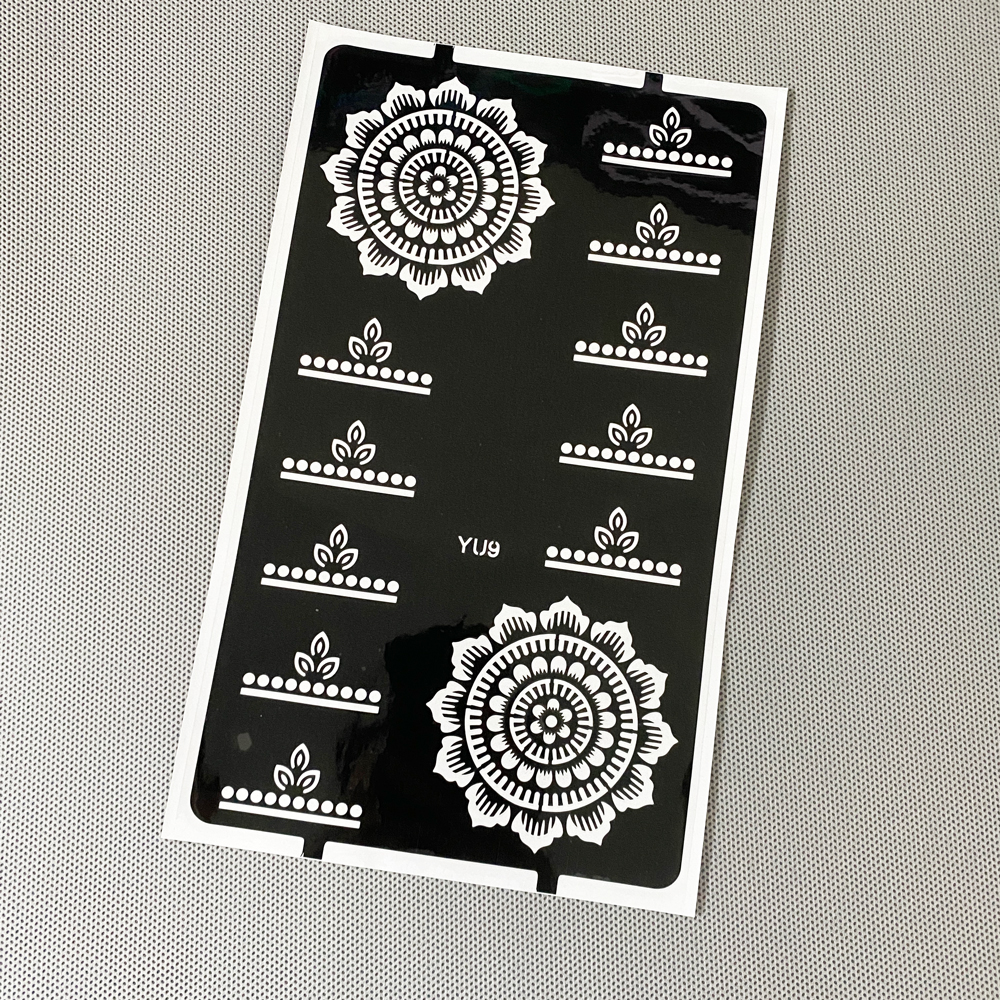 1pc Flower Tattoo Stencils Man - مراجعة Wedding Sutra وسعره