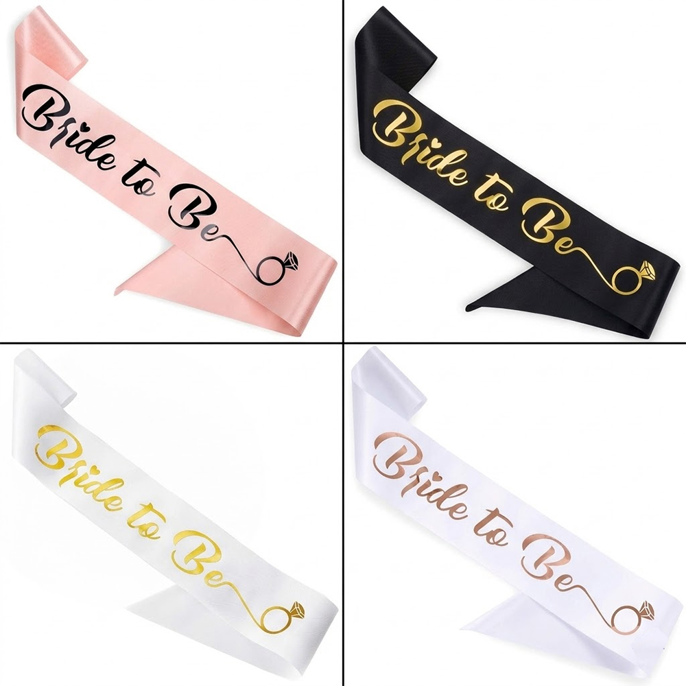 6/7Pcs Rose Gold Bride To Be T - مراجعة Bride Tribe Sash وسعره