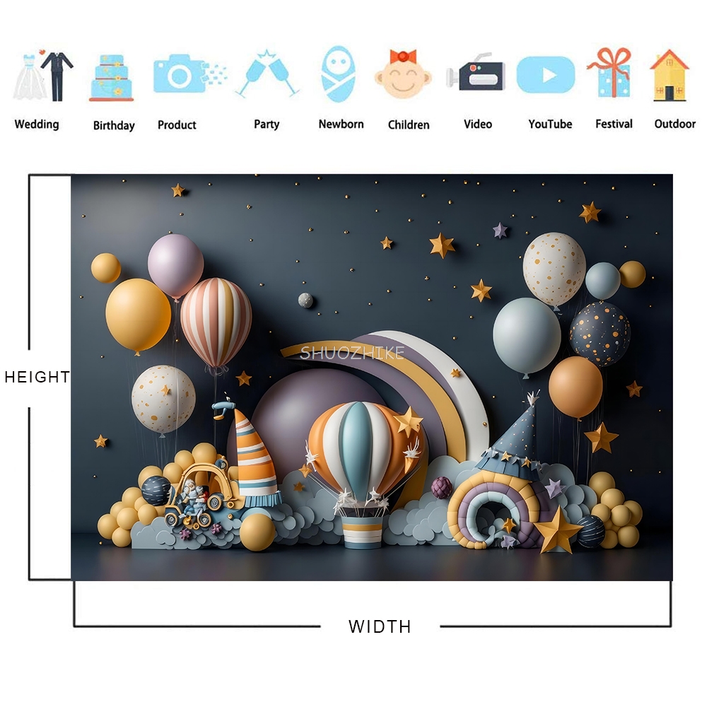 Photography Backdrop 3D Balloo - مراجعة Wedding Qq وسعره