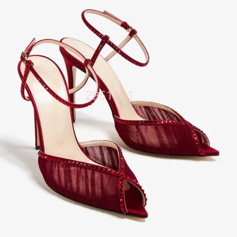 Peep Toe Mesh Pumps Buckles St - مراجعة Wedding Fx وسعره