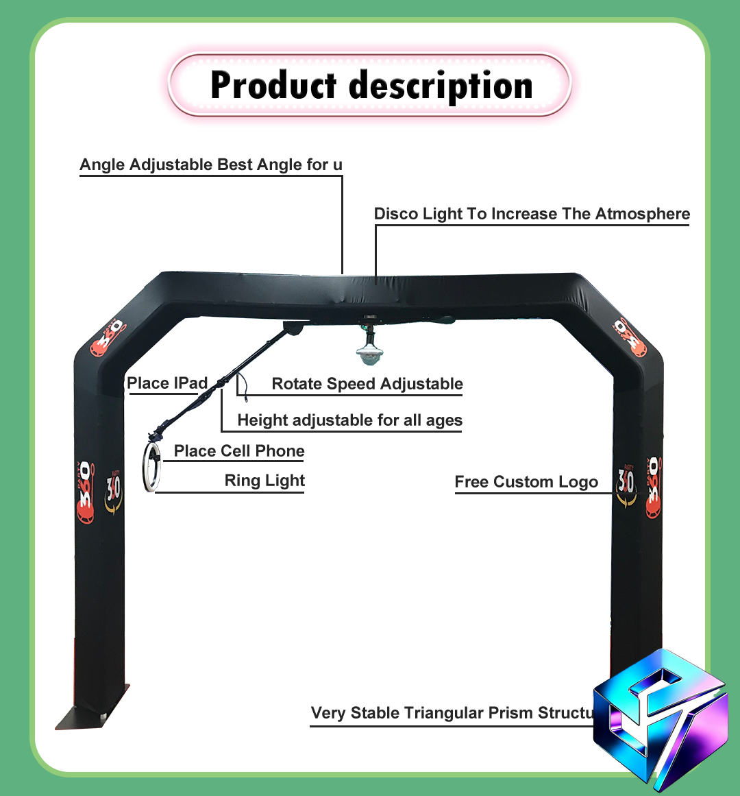 Overhead 360 Photo Booth Enclo - مراجعة Wedding Event Supply وسعره