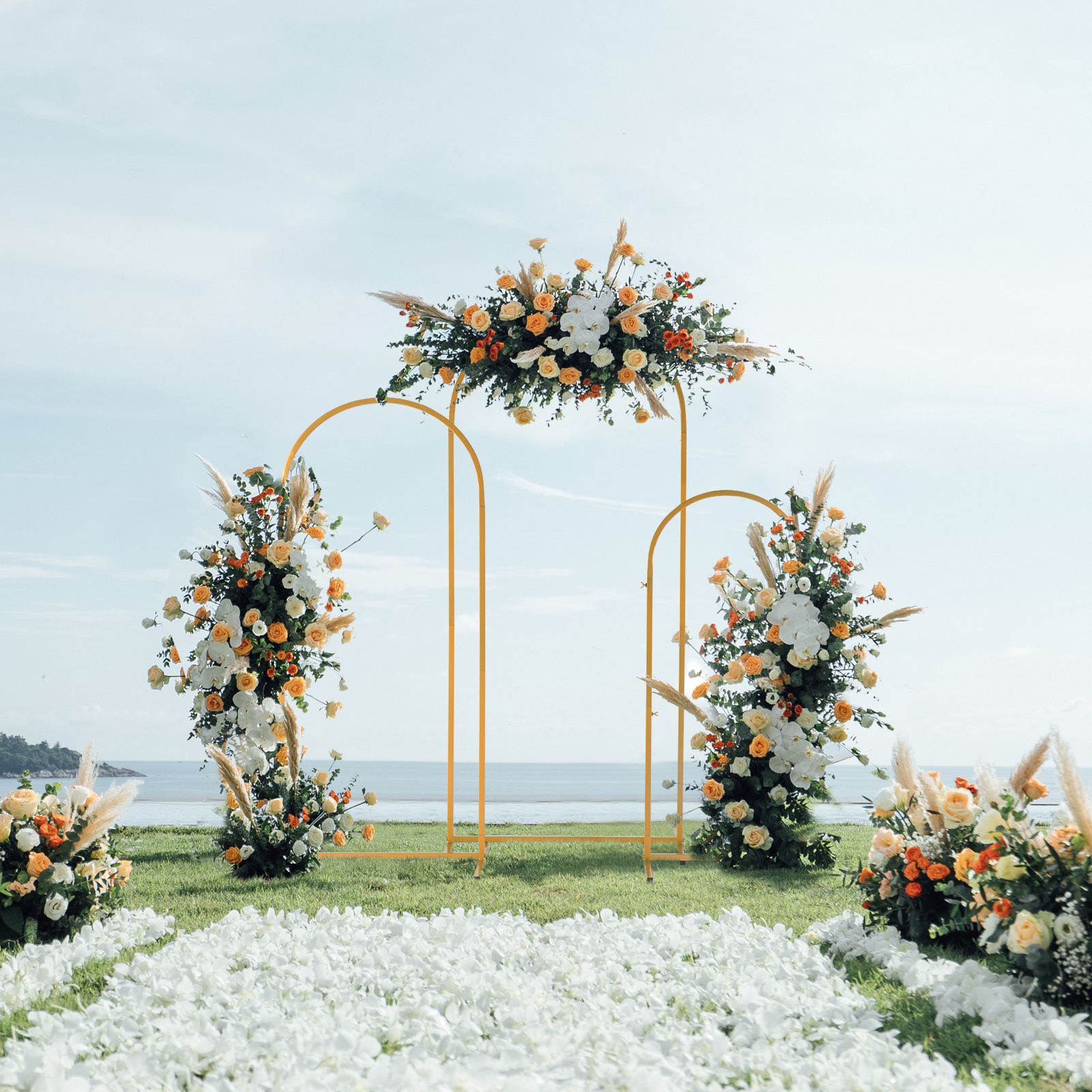 Golden metal balloon arch brac - مراجعة Wedding Balloon Arch وسعره