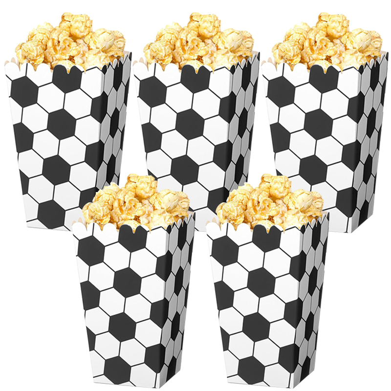 6/18Pcs  Football Popcorn Boxe - مراجعة Wedding Event Supply وسعره