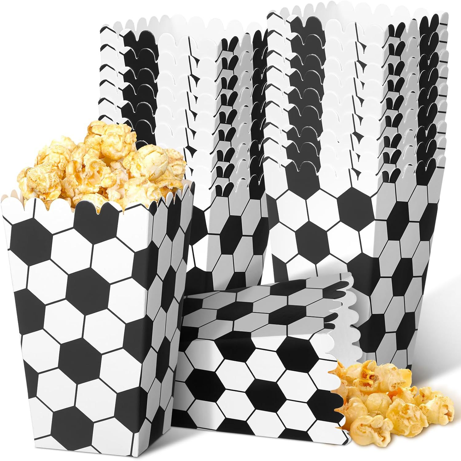 6/18Pcs  Football Popcorn Boxe - مراجعة Wedding Event Supply وسعره