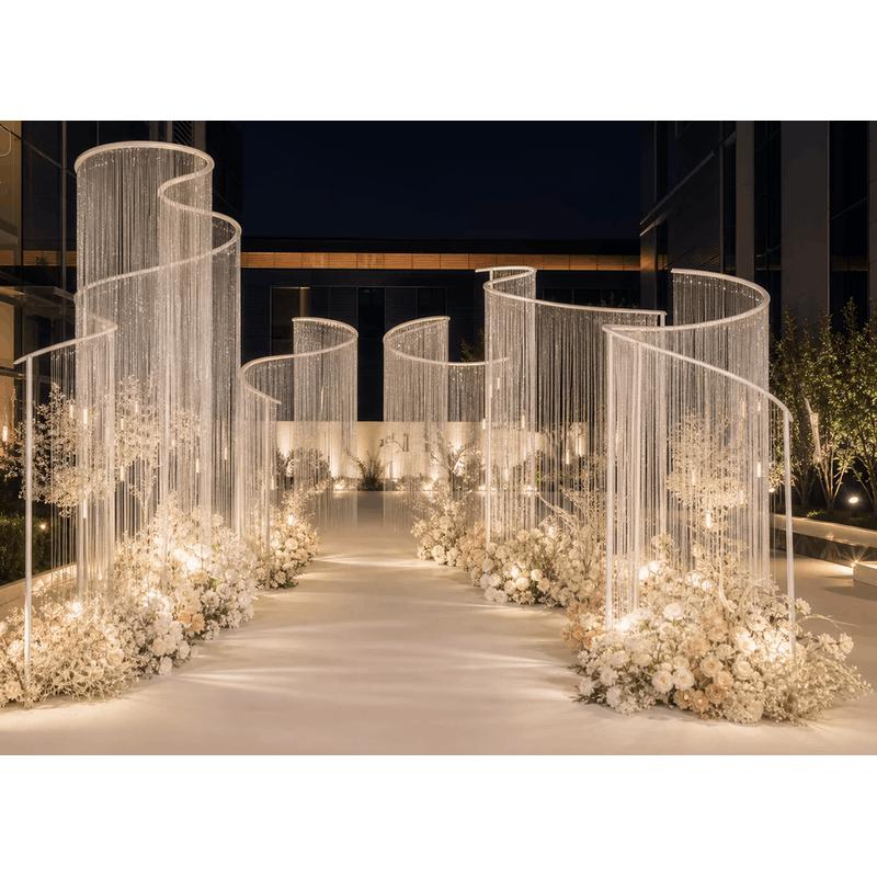 240-300 CM Tall Luxury  S Shap - مراجعة Wedding Backdrop Curtain وسعره
