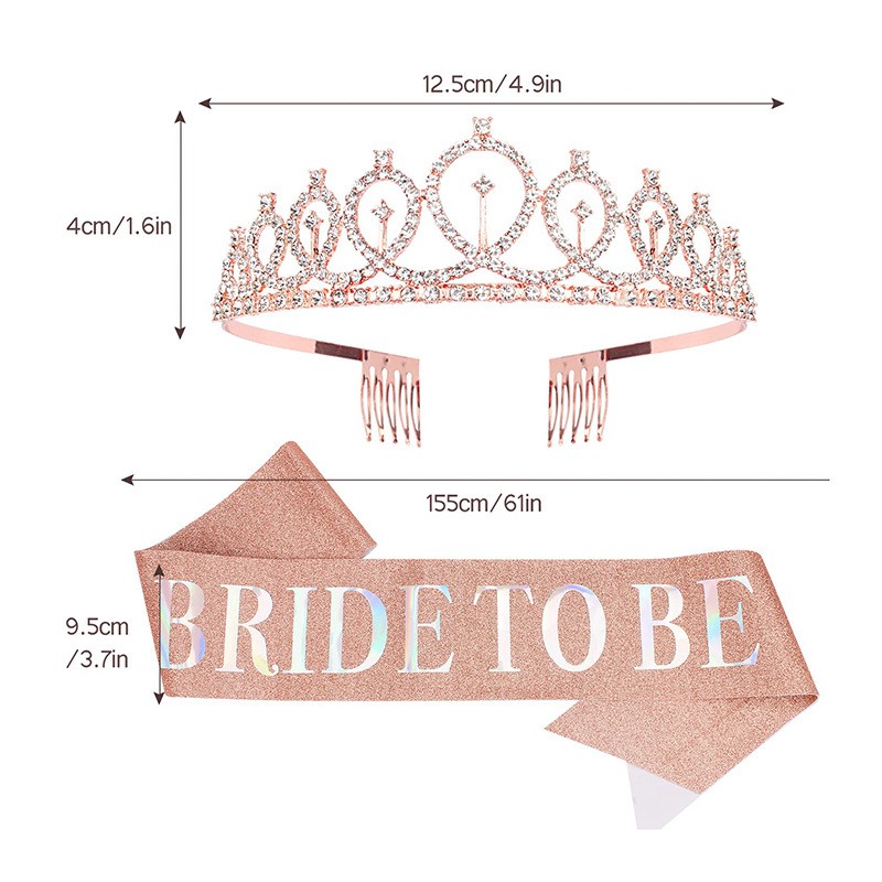 1set Rose Gold Bride to Be Sat - مراجعة Bride Tribe Sash وسعره
