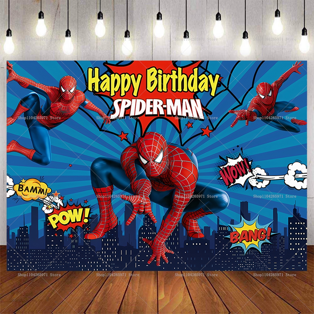 Cool Spider-Man Birthday Backd - مراجعة Wedding Superstar وسعره