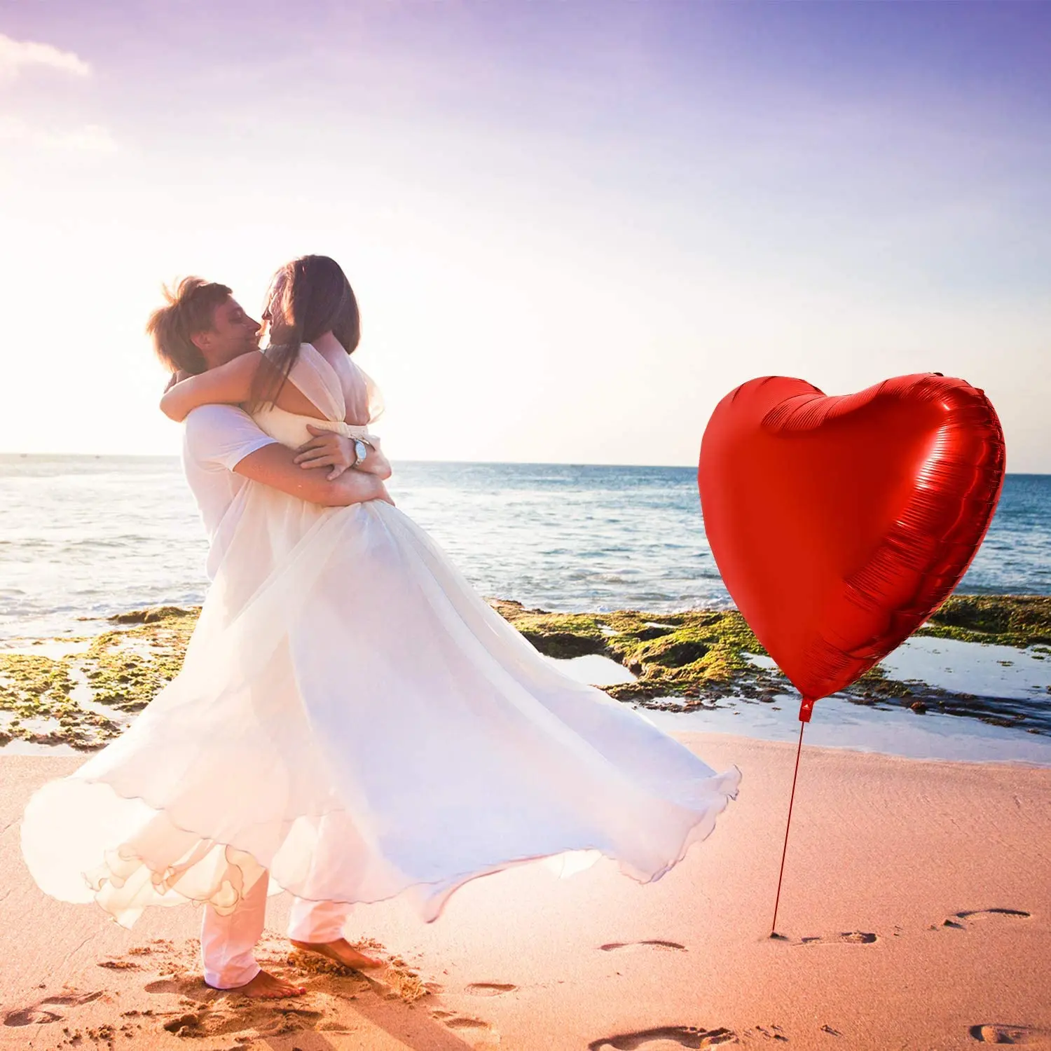 1/2pcs 36 inches Heart balloon - مراجعة Wedding Qq وسعره