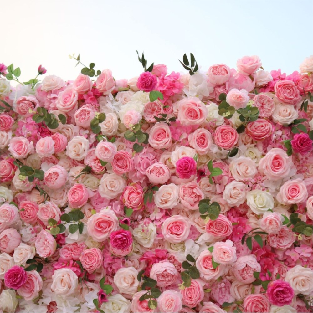 Uflower Pink White Rose Greene - مراجعة Wedding Backdrop Curtain وسعره