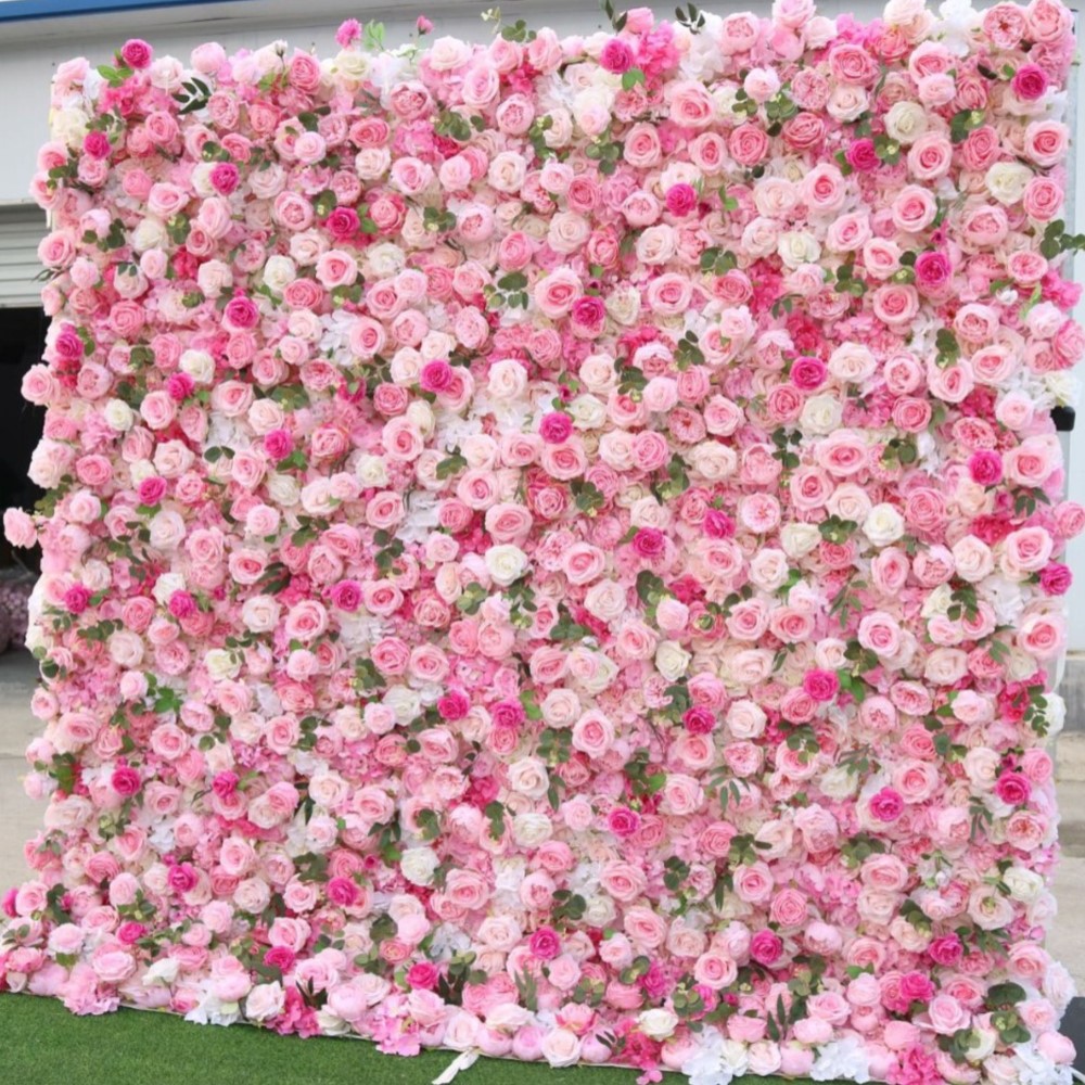 Uflower Pink White Rose Greene - مراجعة Wedding Backdrop Curtain وسعره