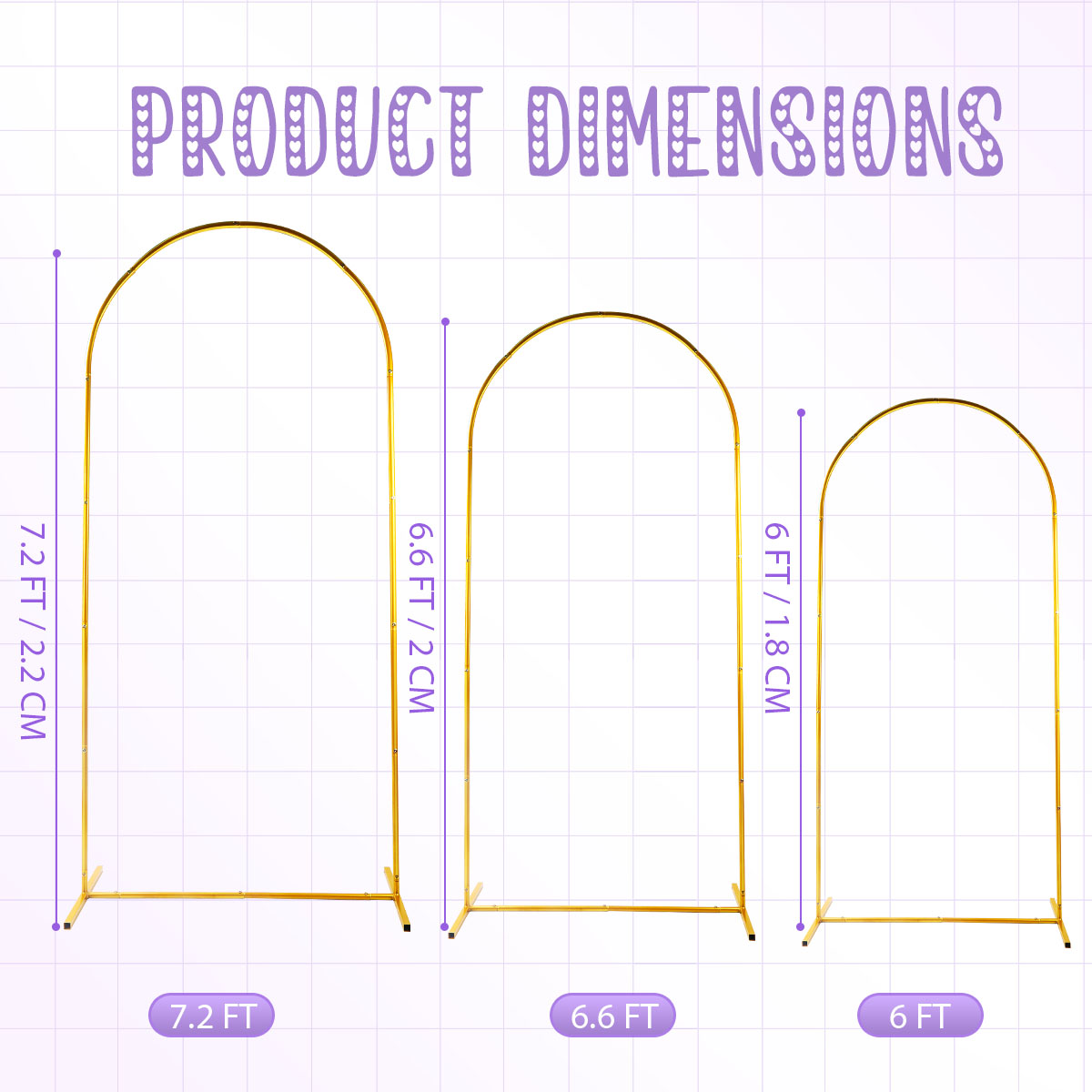 3Pack Golden Metal Arch Kits,  - مراجعة Wedding Balloon Arch وسعره